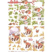 KETTU ja PUNARINTA hangella 3-D arkki005