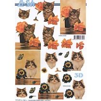TUMMAT PÖRRÖKISSAT 3-D arkki LeSuh282