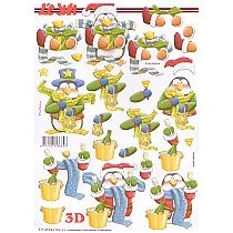 PINGVIINI Ja KAULALIINAT 3-D arkki LeSuh473