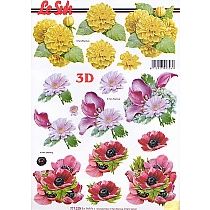 ERILAISIA KUKKIA dahlia 3-D arkki LeSuh220