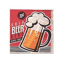 COLD BEER HERE 25x25cm servetti