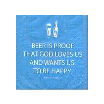 BEER IS PROOF turkoosi servetti