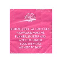 DEAR ALCOHOL pinkki servetti  PKT