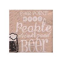 BEER POINT GOOD beige OLUT servetti  i.PKT