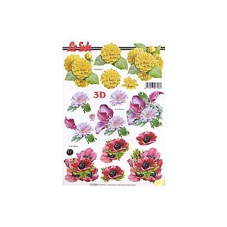 ERILAISIA KUKKIA dahlia 3-D arkki LeSuh220