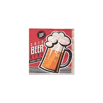 COLD BEER HERE 25x25cm servetti