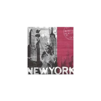 NEW YORK punaharmaa servetti