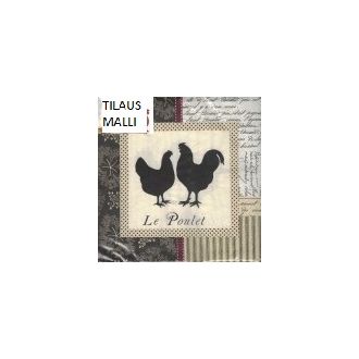 KANAT   musta/vaalea servetti